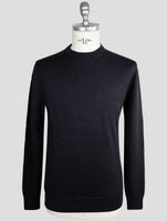 Kiton Knt Blue Linen Cotton Sweater Crewneck