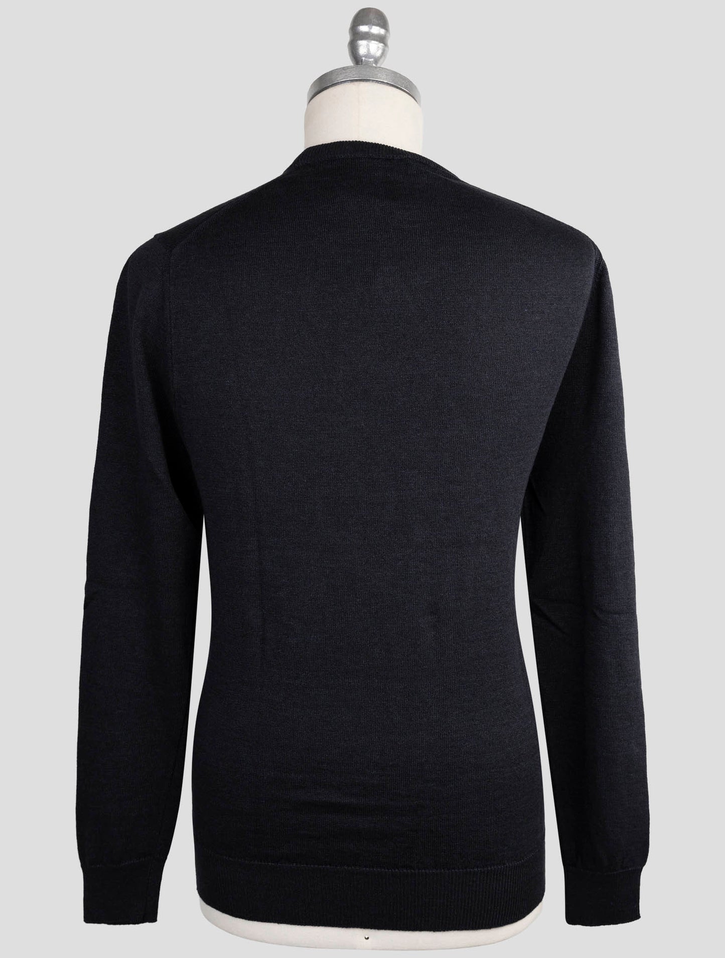 Kiton Knt Blue Linen Cotton Sweater Crewneck