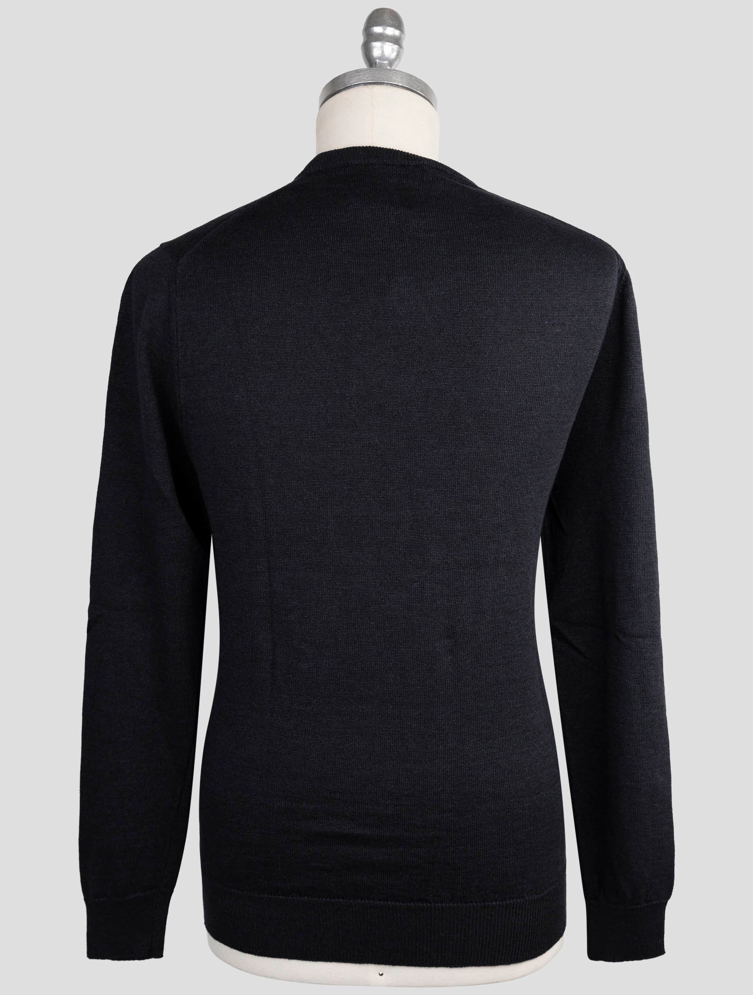 Kiton Knt Blue Linen Cotton Sweater Crewneck