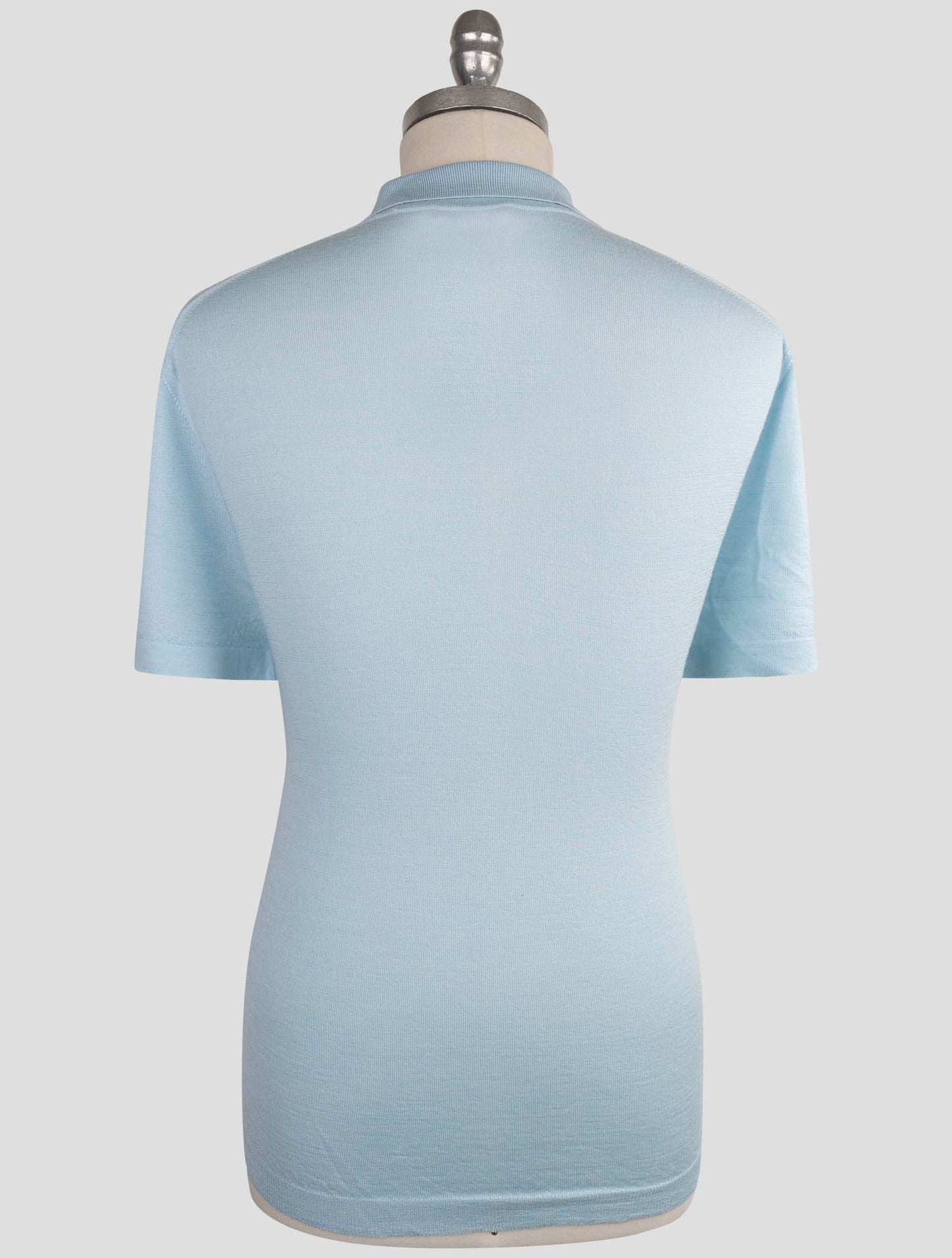 Kiton Knt Light Blue Cotton Short Sleeve Shirt