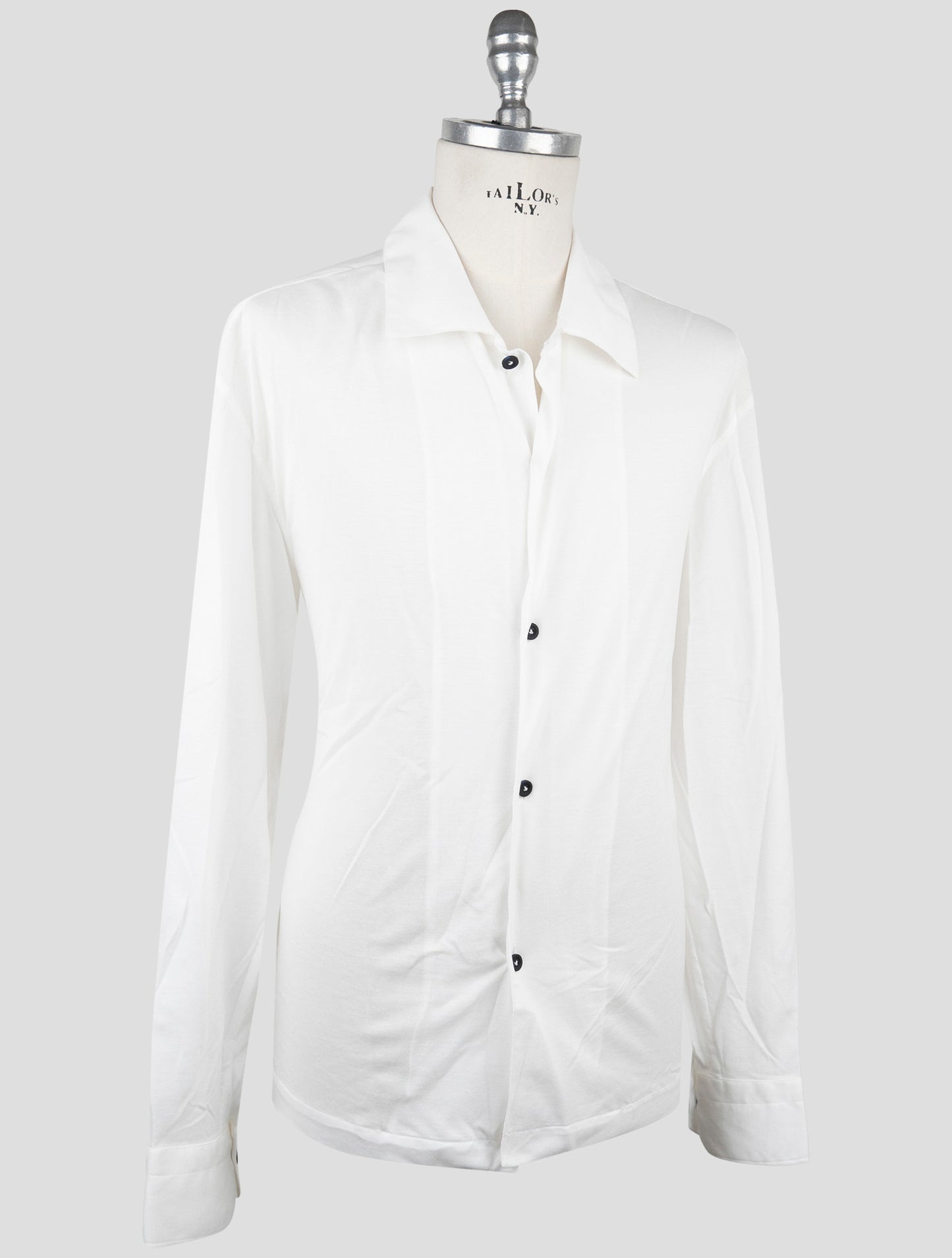 Kiton Knt White Cotton Shirt