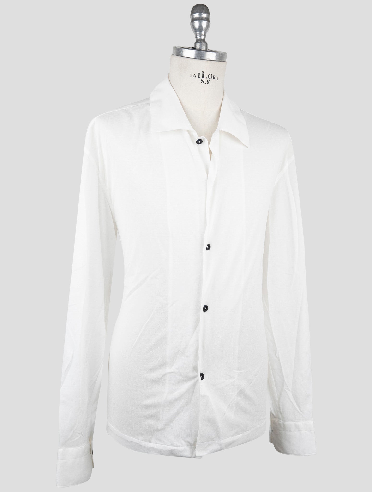 Kiton Knt White Cotton Shirt