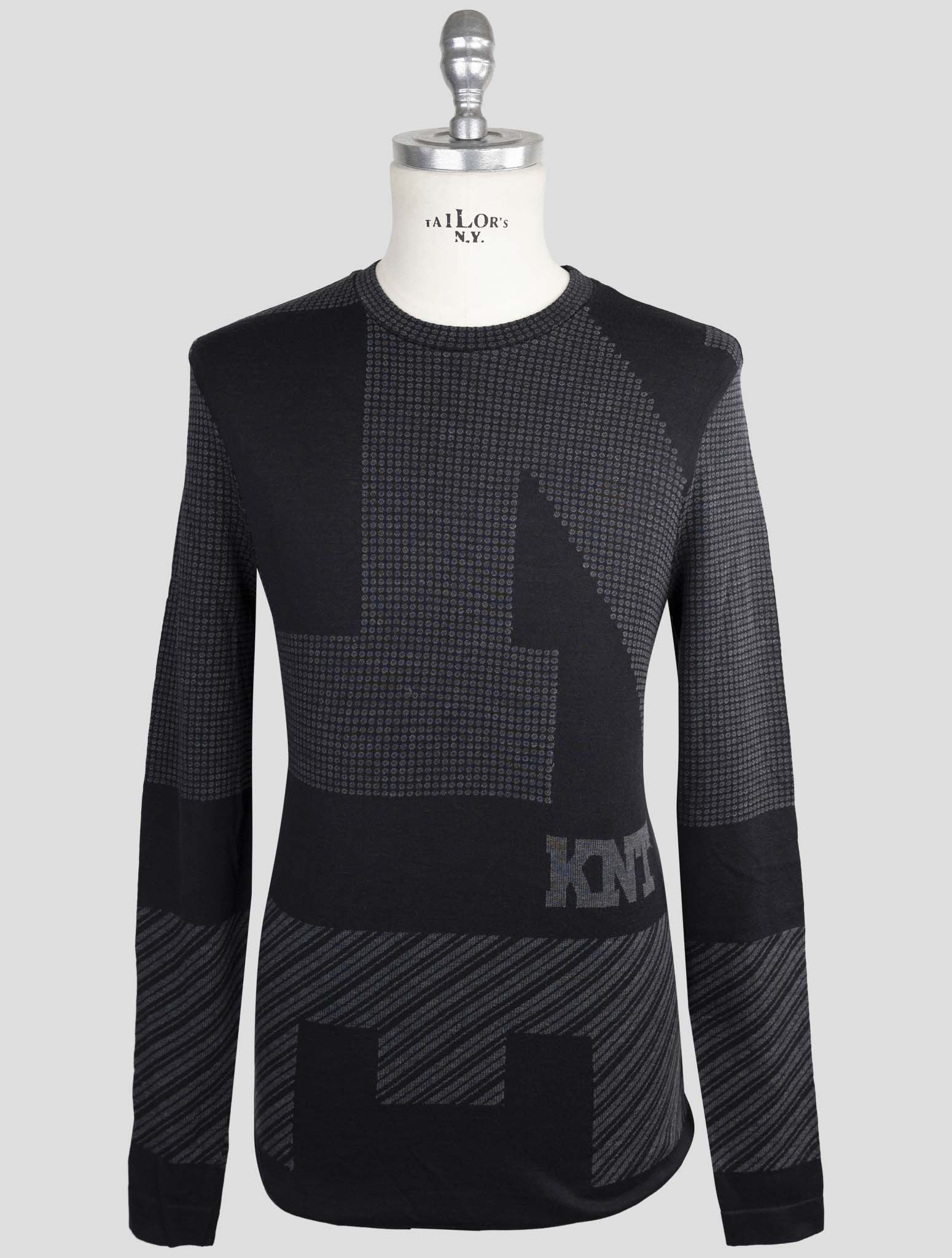 Kiton Knt Gray Cotton Sweater Crewneck