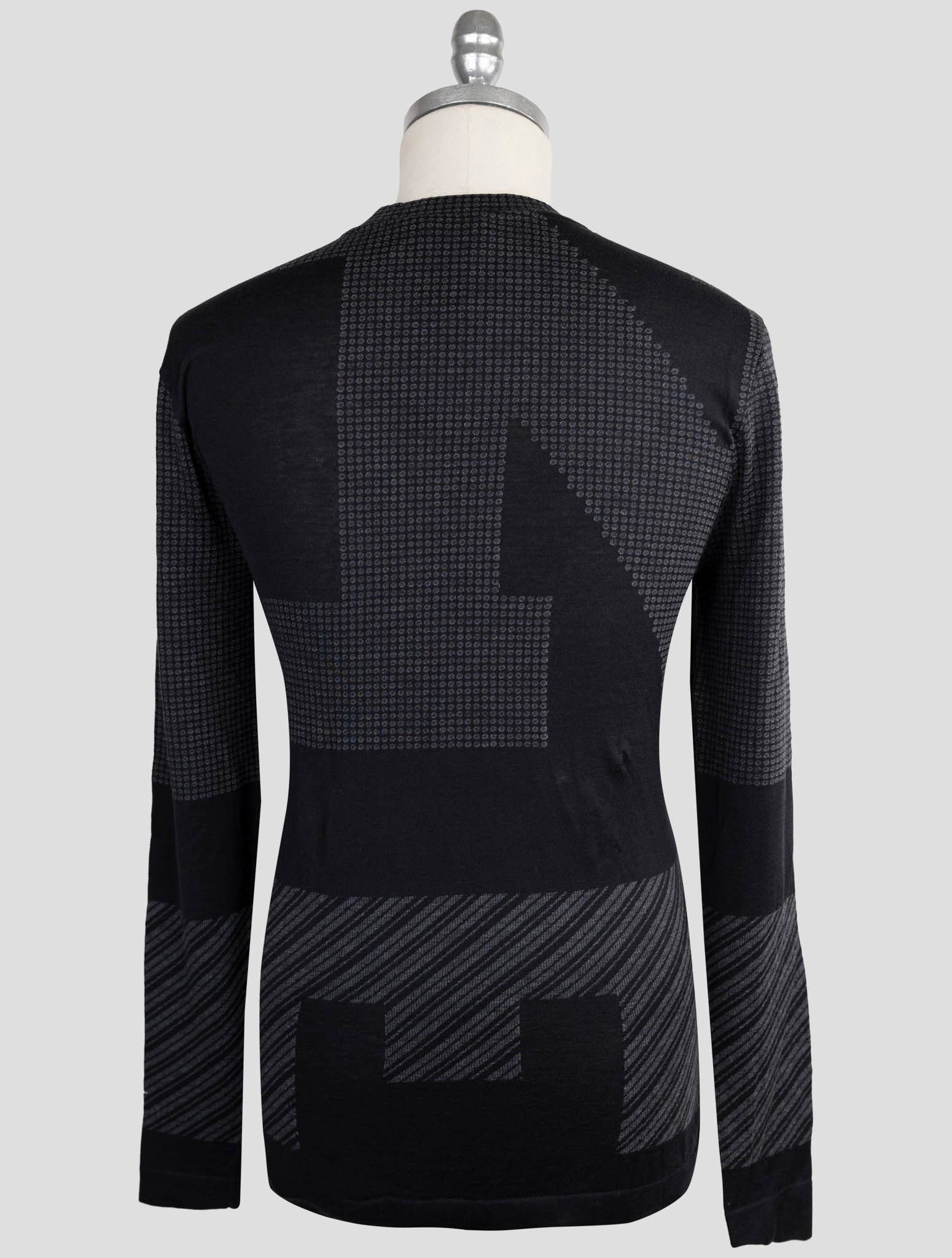 Kiton Knt Gray Cotton Sweater Crewneck