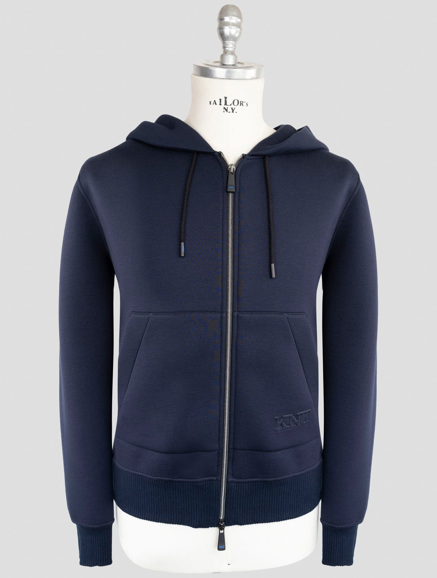 Kiton Knt Blue Viscose Ea Sweater Full Zip