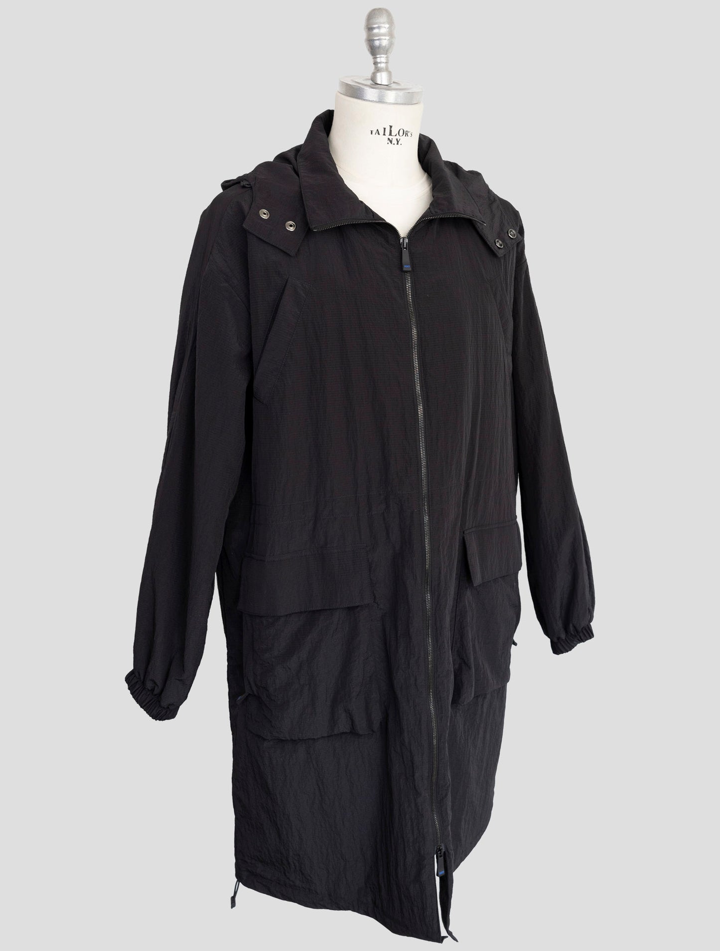 Kiton Knt Black Pa Overoat