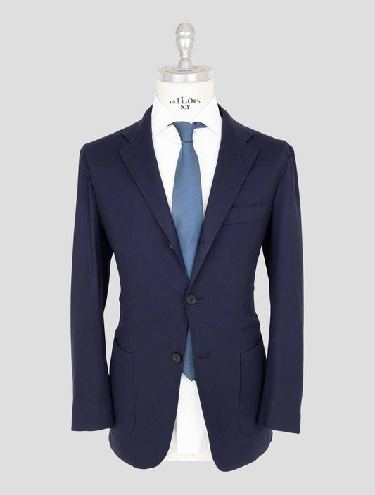 Kiton Knt Blue Virgin Wool Ea Suit