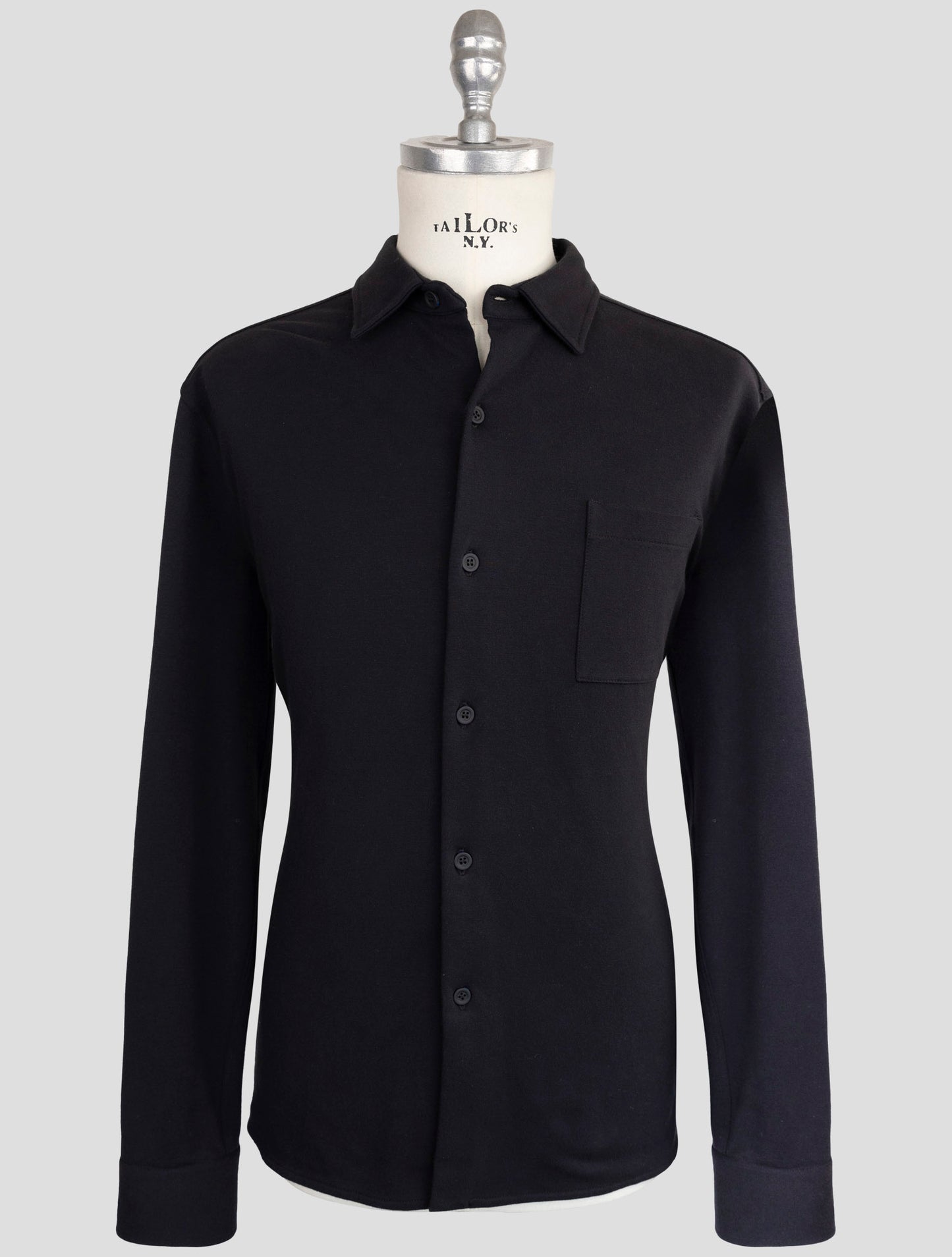 Kiton Knt Blue Cotton Ea Shirt