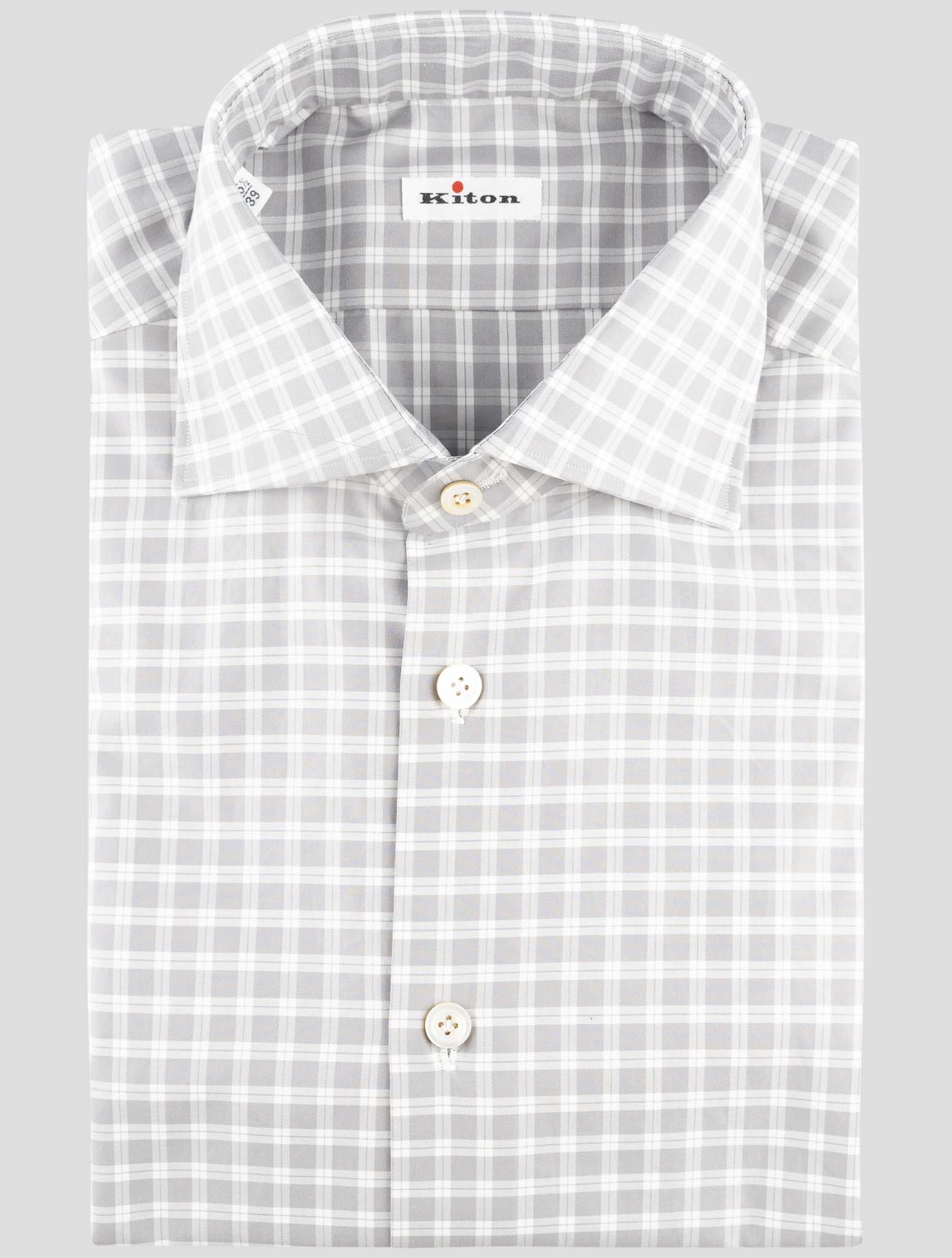 Kiton Light Gray Cotton Shirt