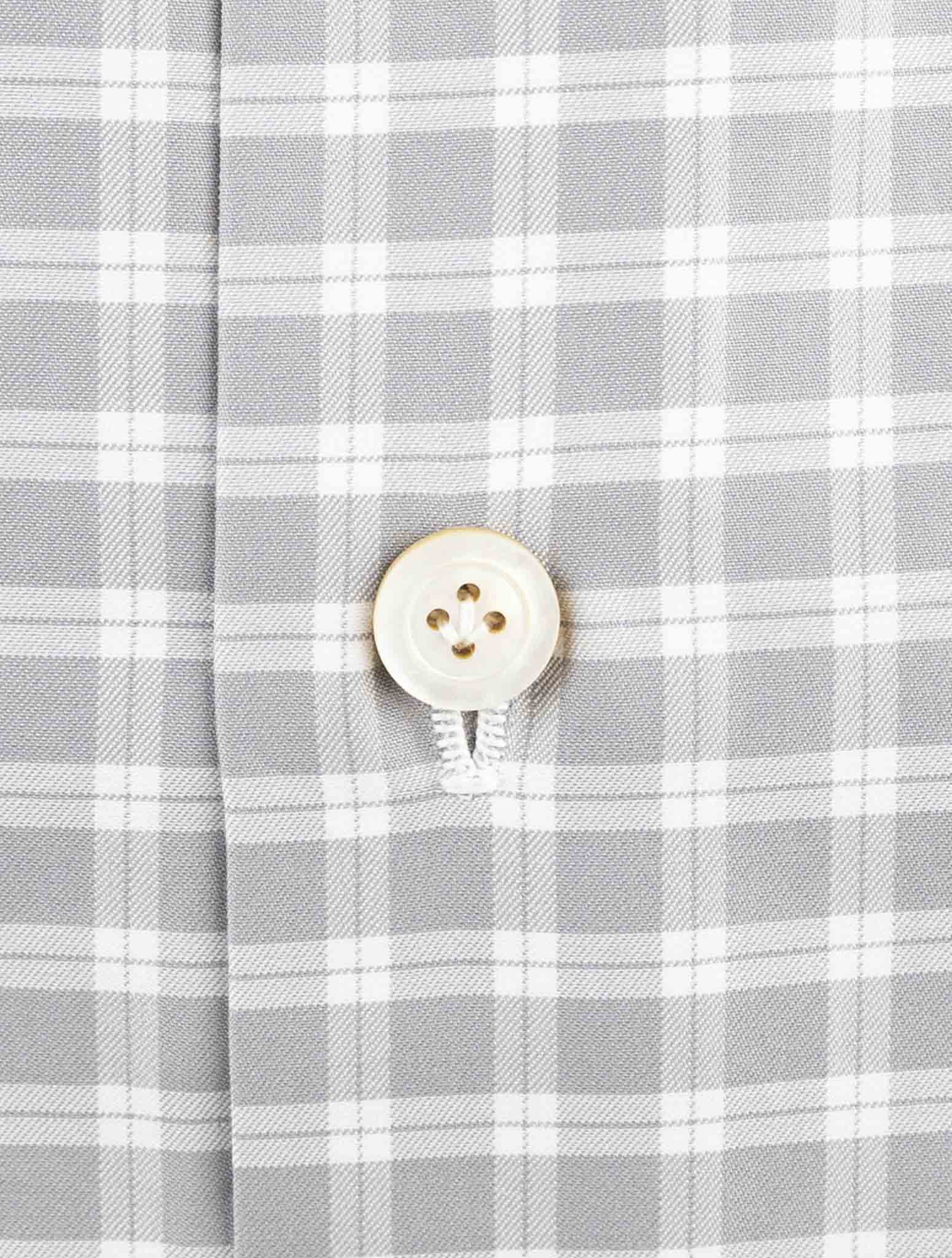 Kiton Gray Cotton Shirt