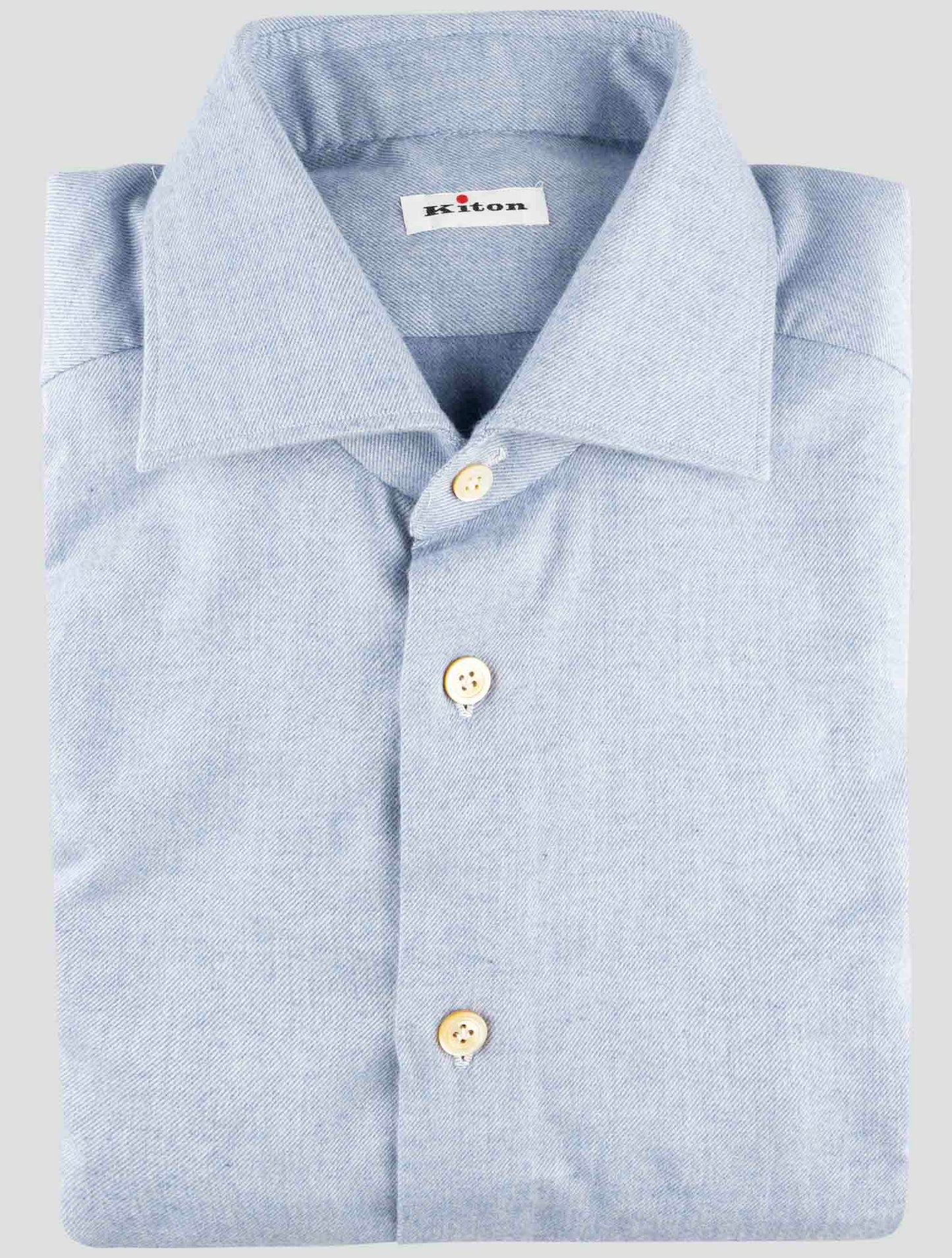 Kiton Light Blue Cotton Shirt
