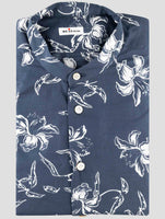 Kiton Blue Cotton Shirt