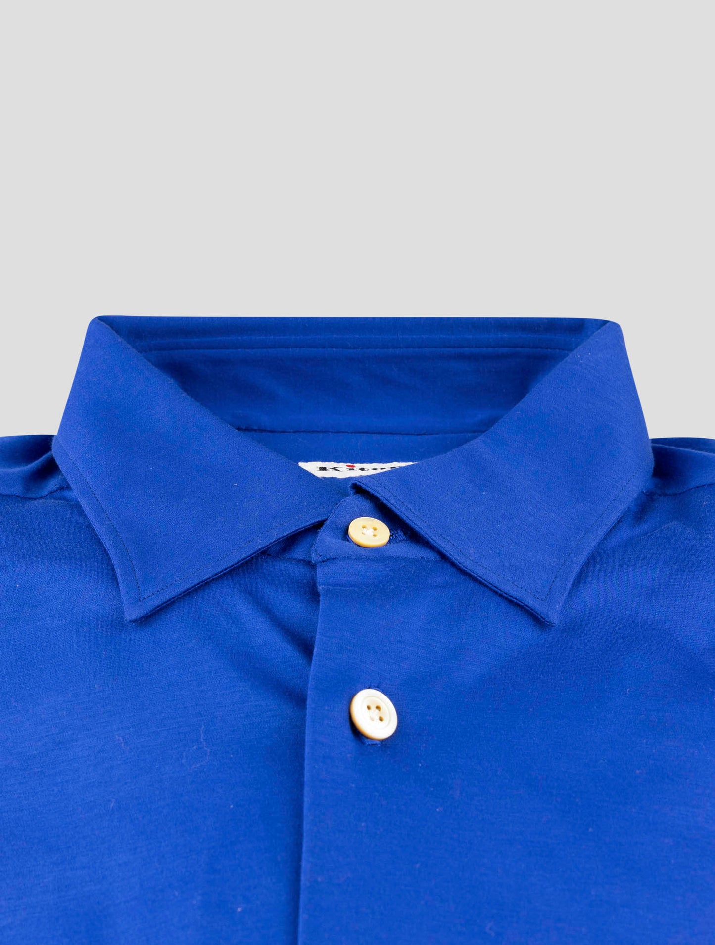 Kiton Blue Cotton Shirt