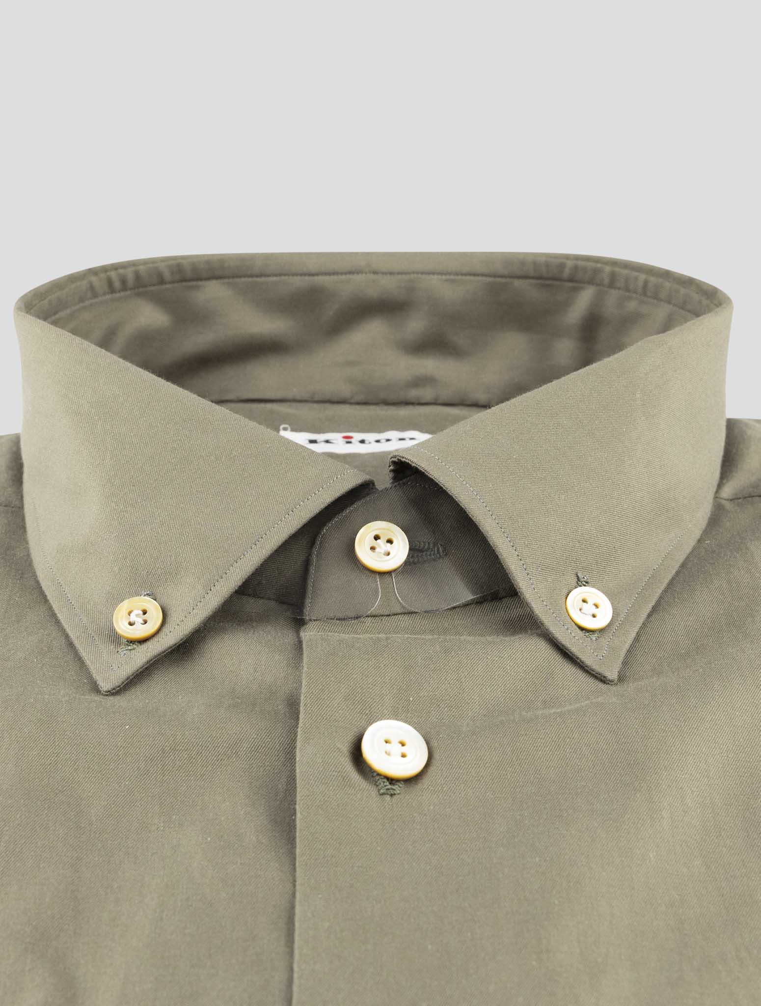 Kiton Green Cotton Shirt