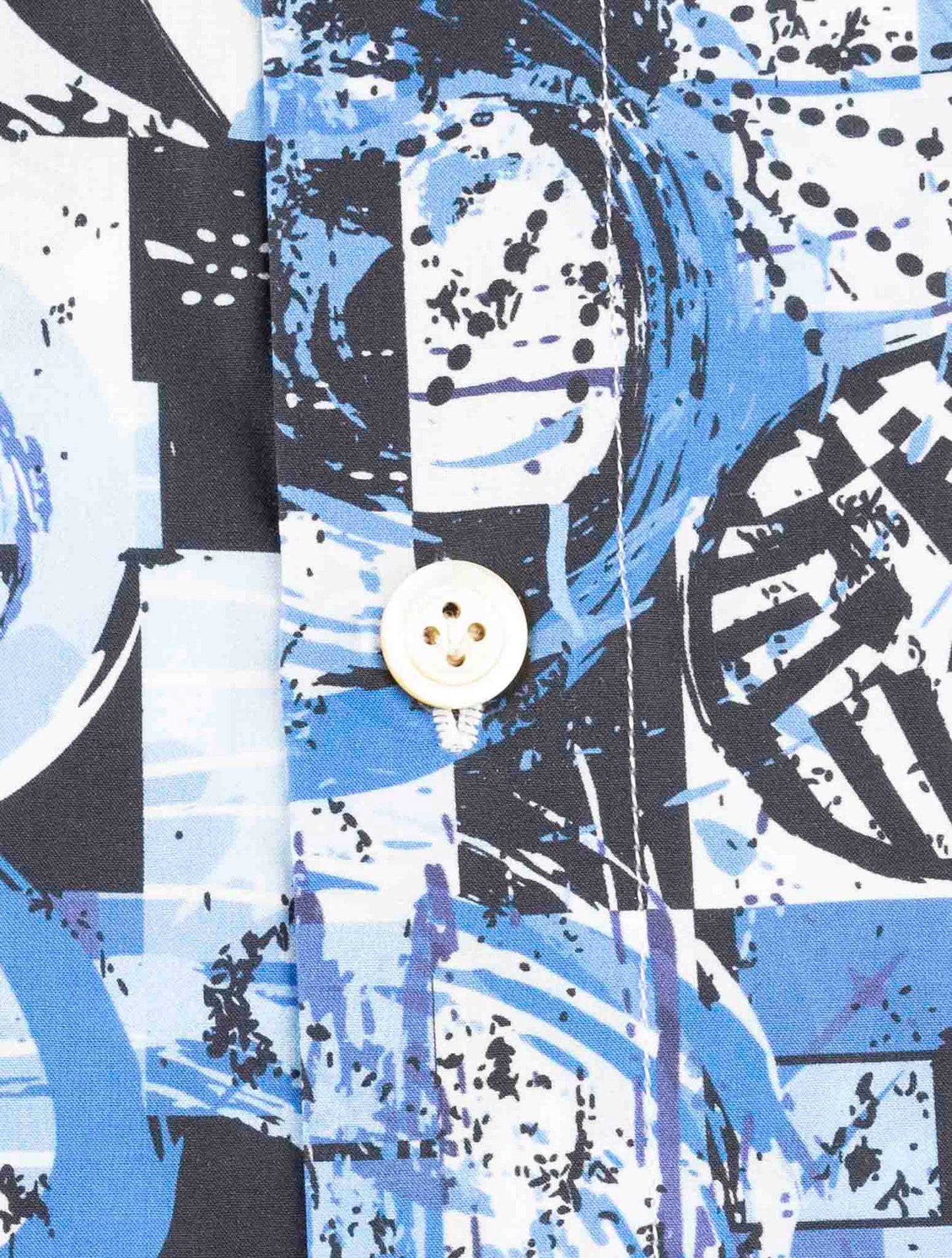 Kiton Blue Cotton Shirt