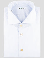 Kiton Light Blue White Cotton Shirt