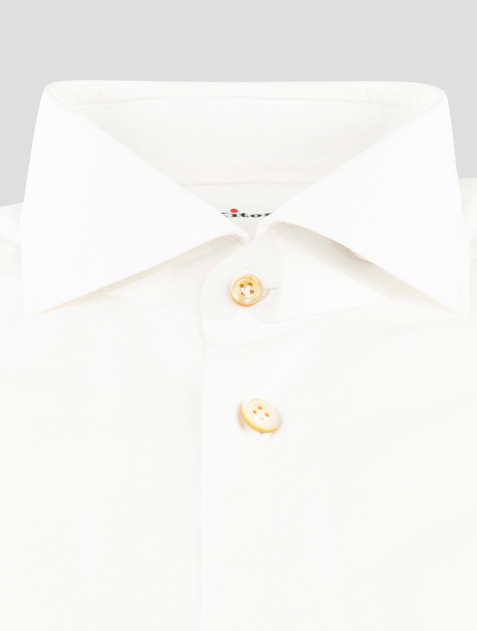 Kiton White Cotton Linen Shirt
