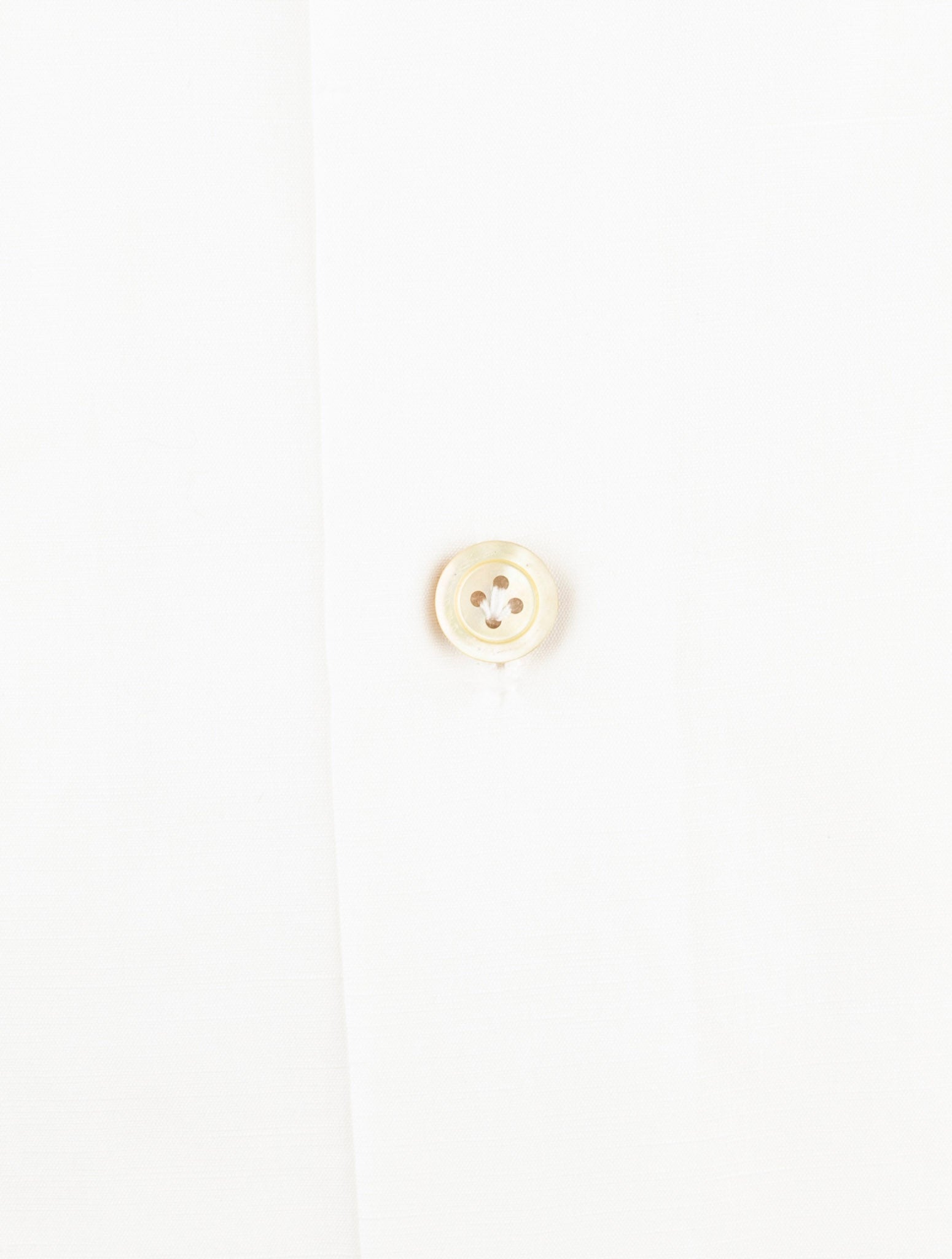 Kiton White Cotton Linen Shirt