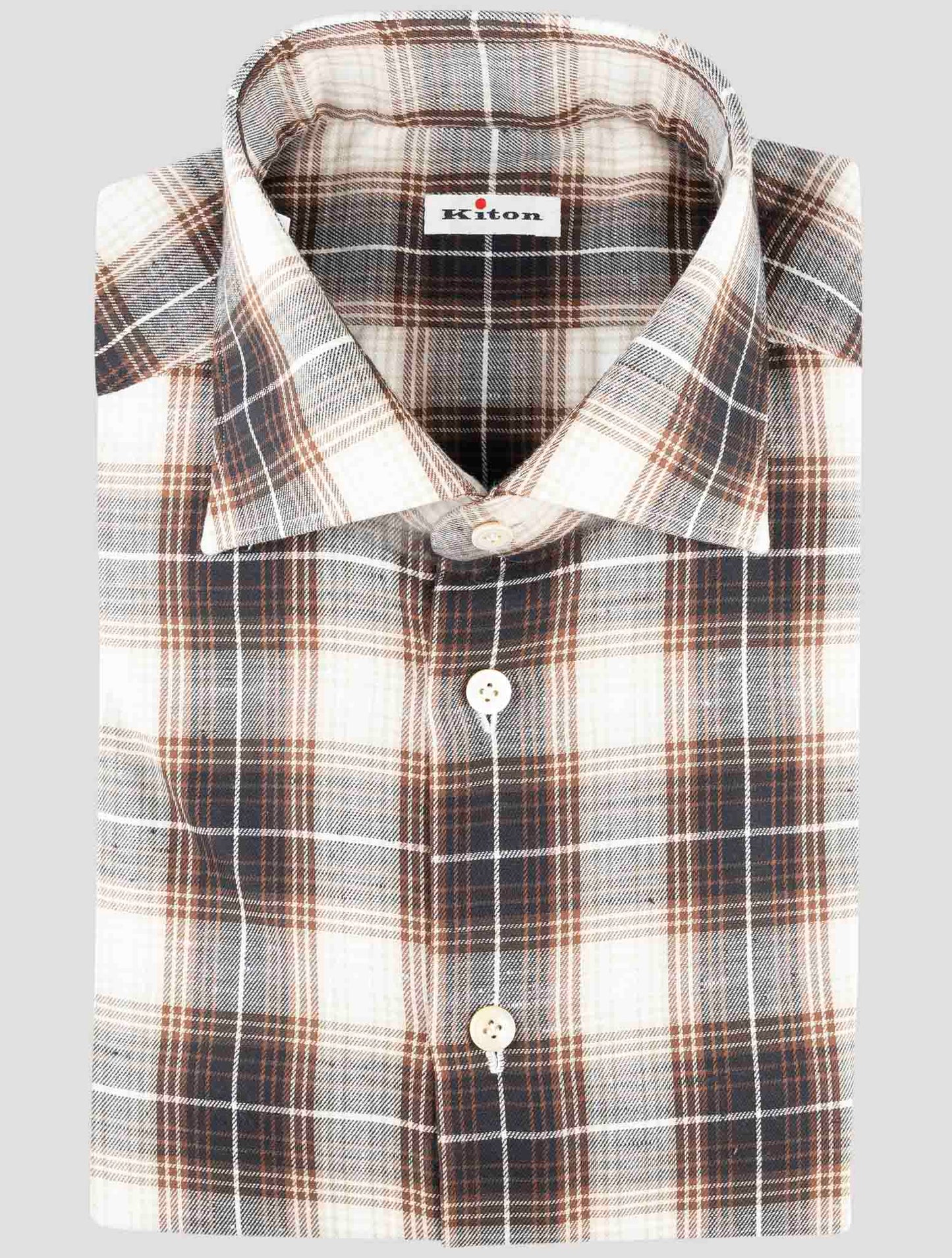 Kiton Multicolor Cotton Shirt