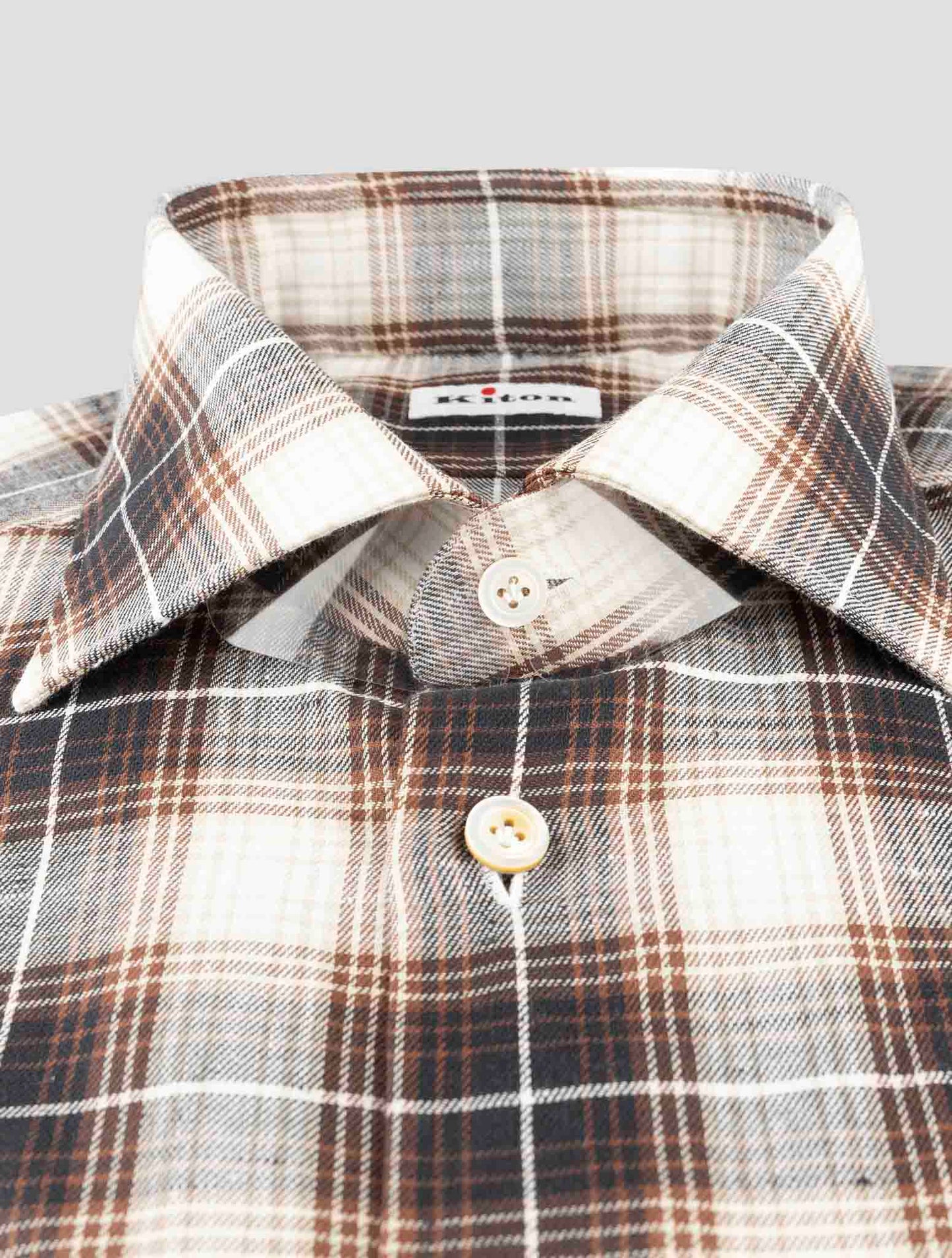Kiton Multicolor Cotton Shirt