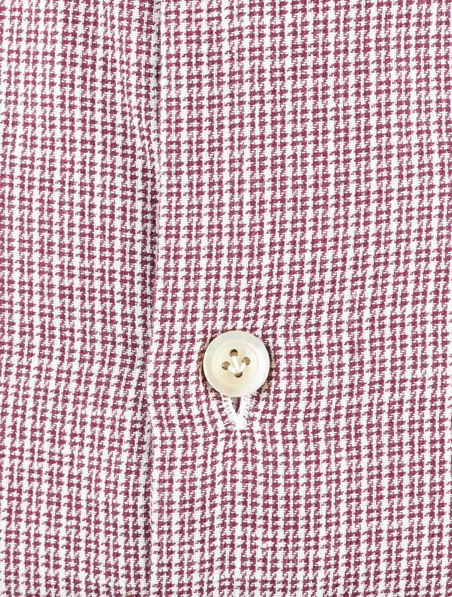 Kiton Burgundy Cotton Shirt