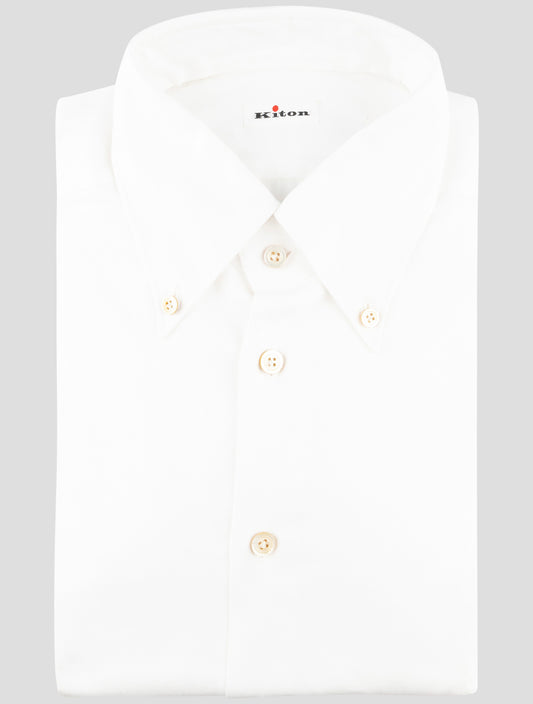 Kiton White Cotton Shirt