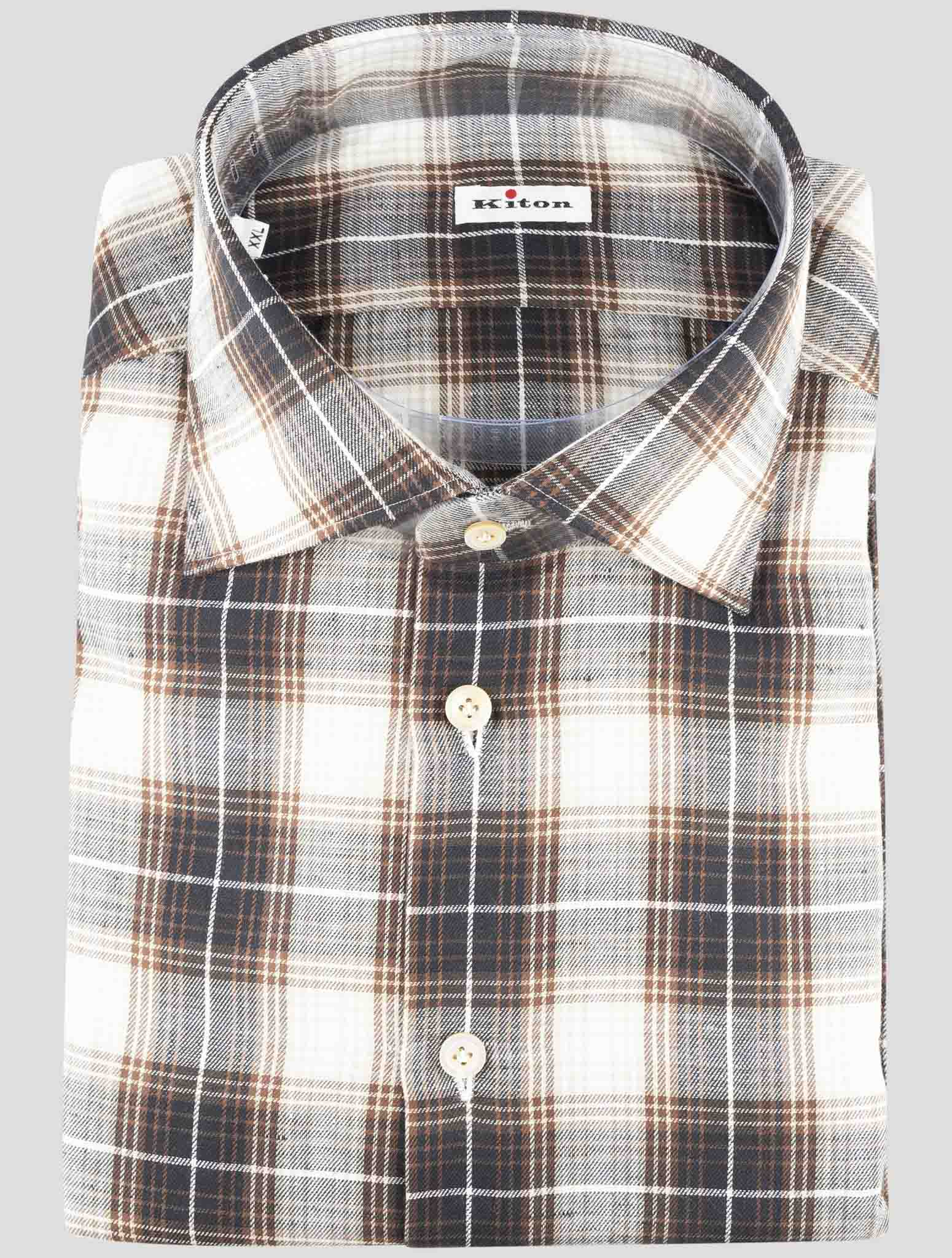 Kiton Gray Cotton Shirt