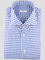 Kiton Blue White Cotton Shirt