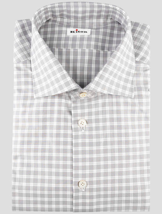 Kiton Gray Cotton Shirt