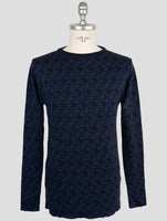 Kiton Knt Dark Blue Cotton Sweater Crewneck