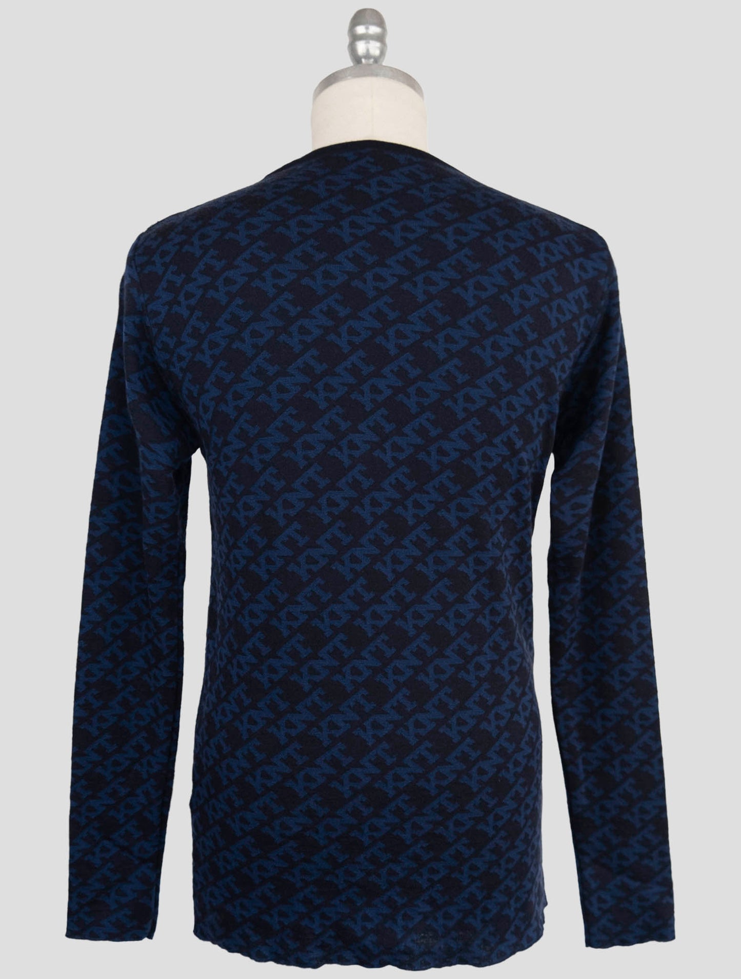 Kiton Knt Dark Blue Cotton Sweater Crewneck