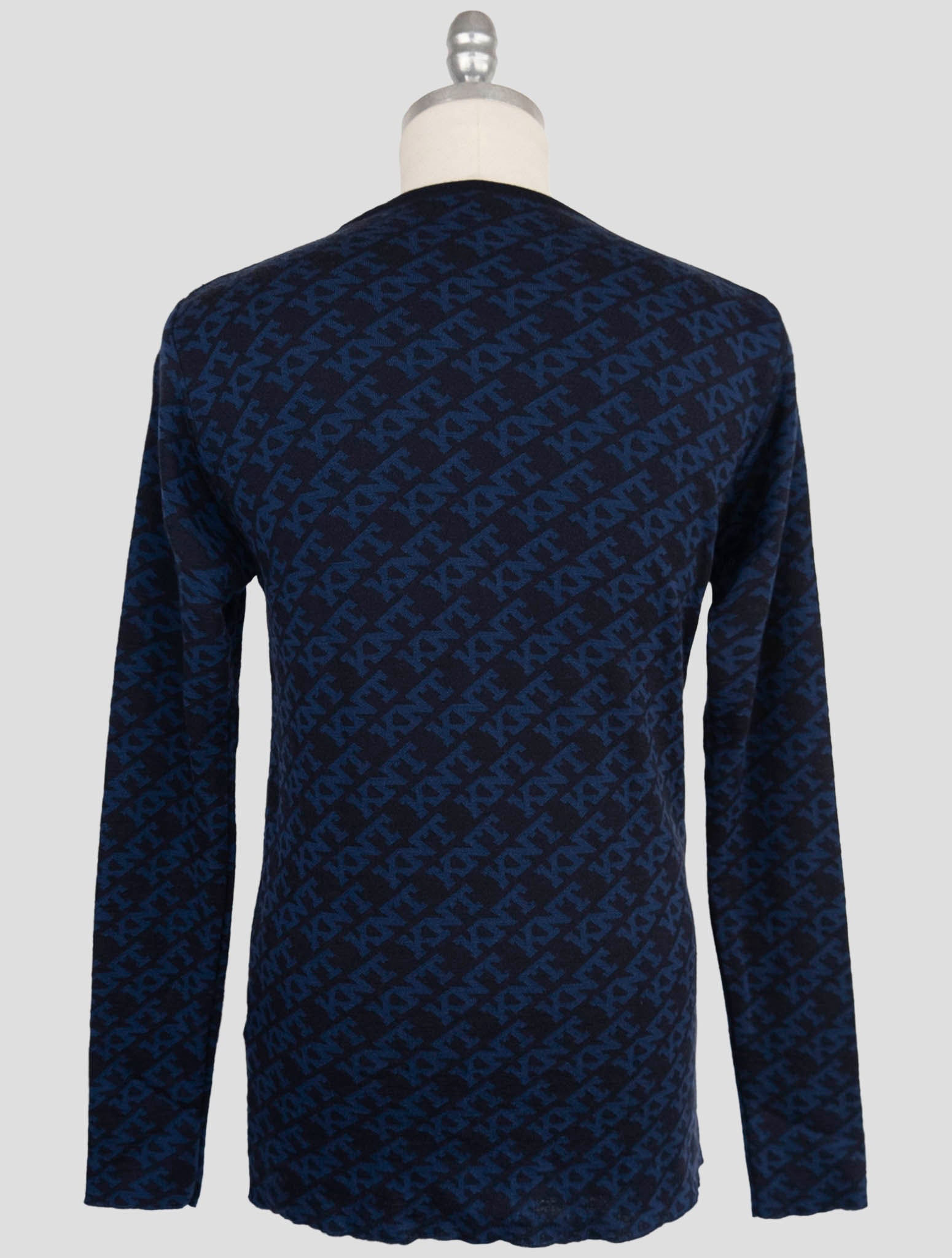 Kiton Knt Dark Blue Cotton Sweater Crewneck