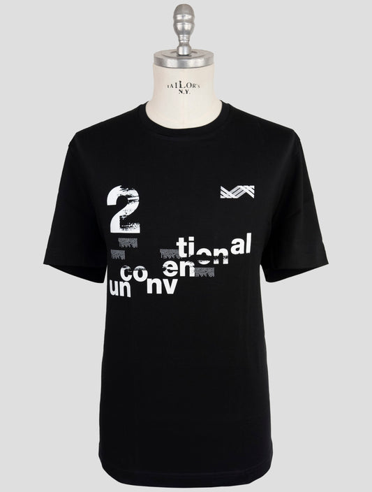 Kiton Knt Black Cotton T-Shirt