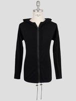 Kiton Knt Black Cotton Sweater Full Zip