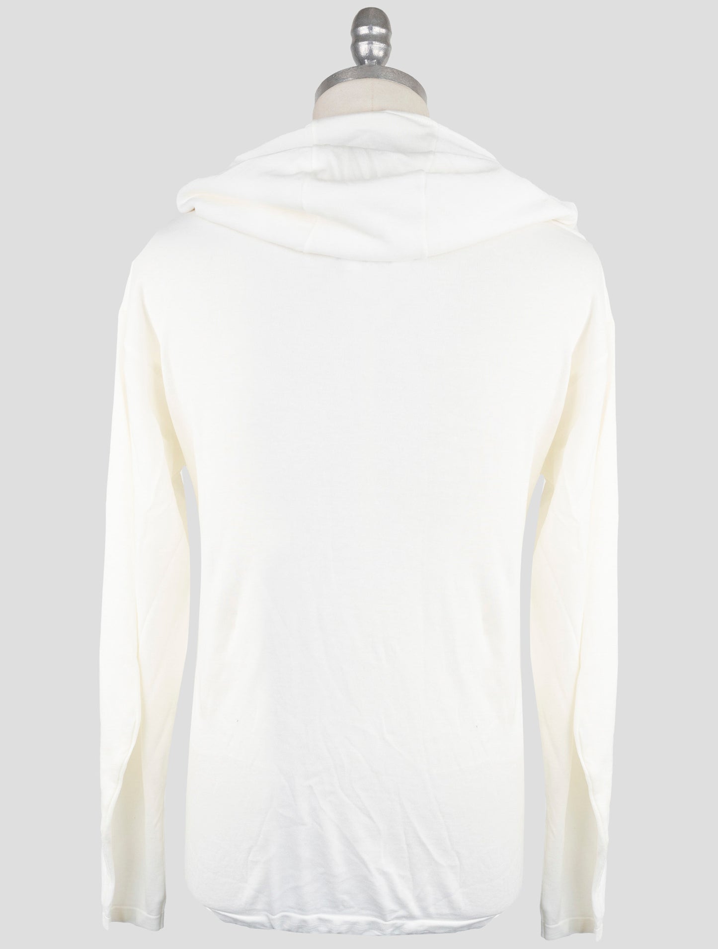 Kiton Knt White Cotton Sweater Hoodie