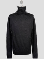 Kiton Knt Gray Cashmere Virgin Wool Sweater Turtleneck