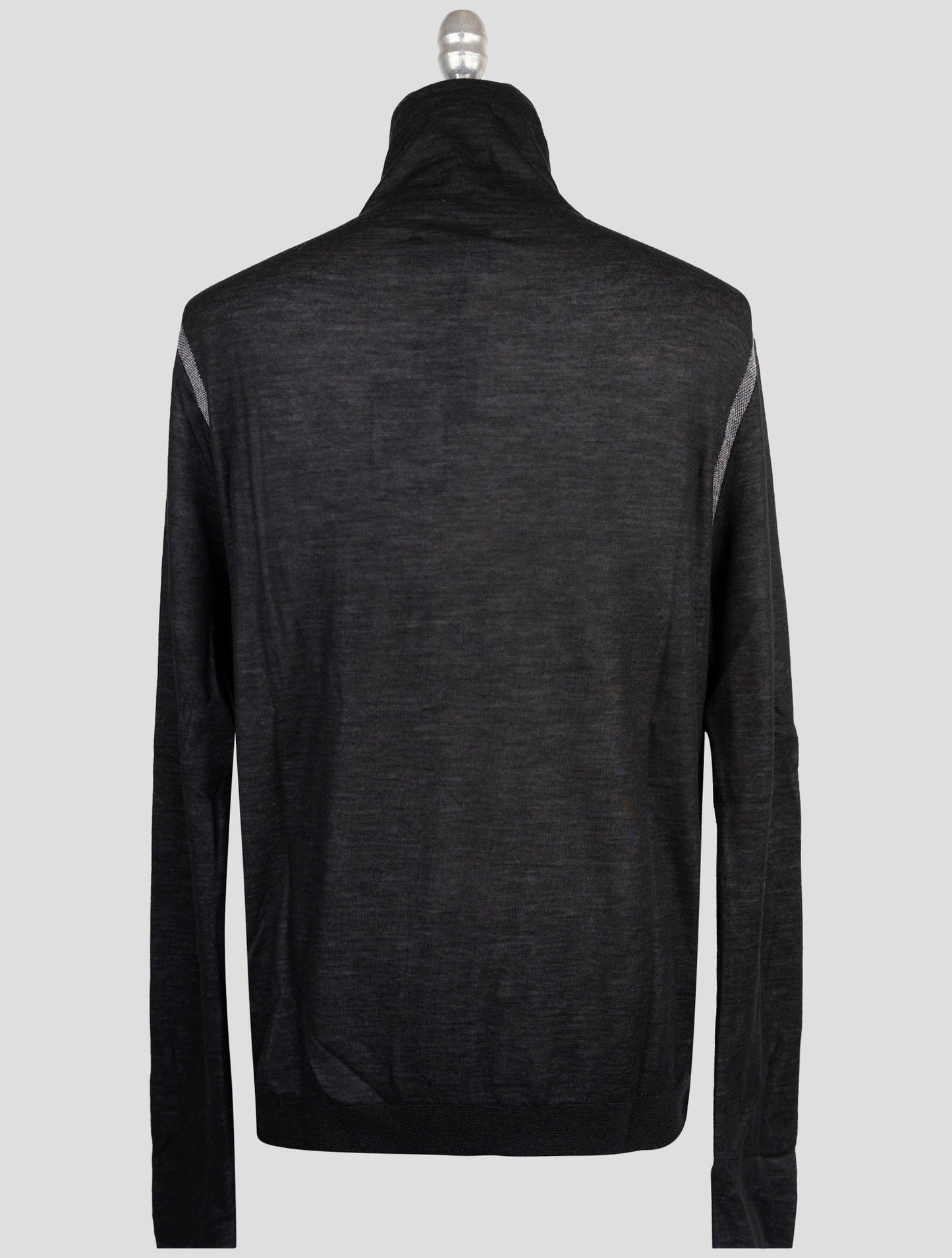 Kiton Knt Gray Cashmere Virgin Wool Sweater Turtleneck