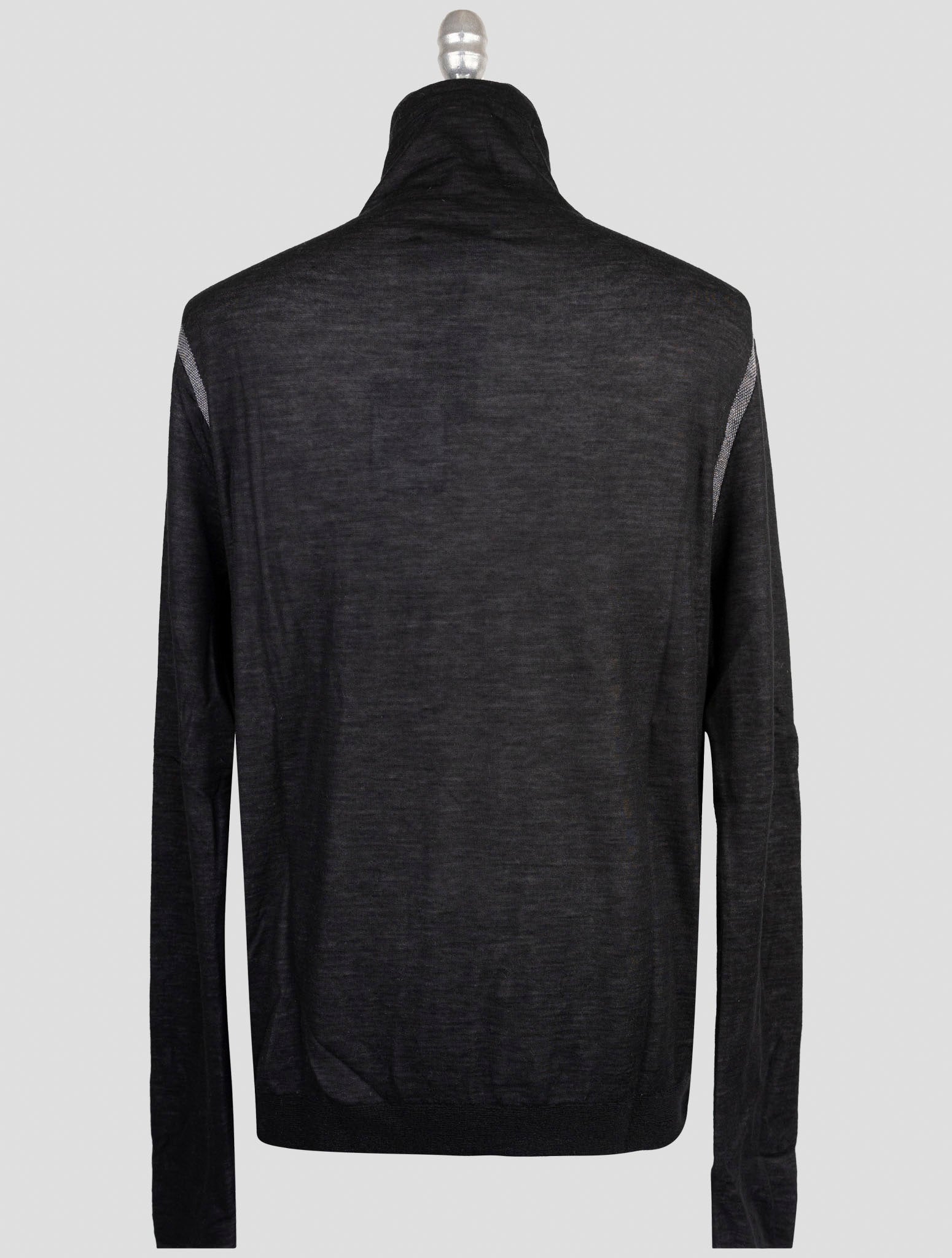 Kiton Knt Gray Cashmere Virgin Wool Sweater Turtleneck
