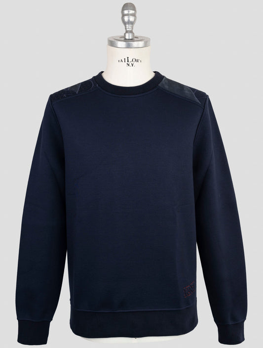 Kiton Knt Blue Viscose Ea Sweater Crewneck