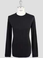 Kiton Knt Black Cotton Sweater Crewneck