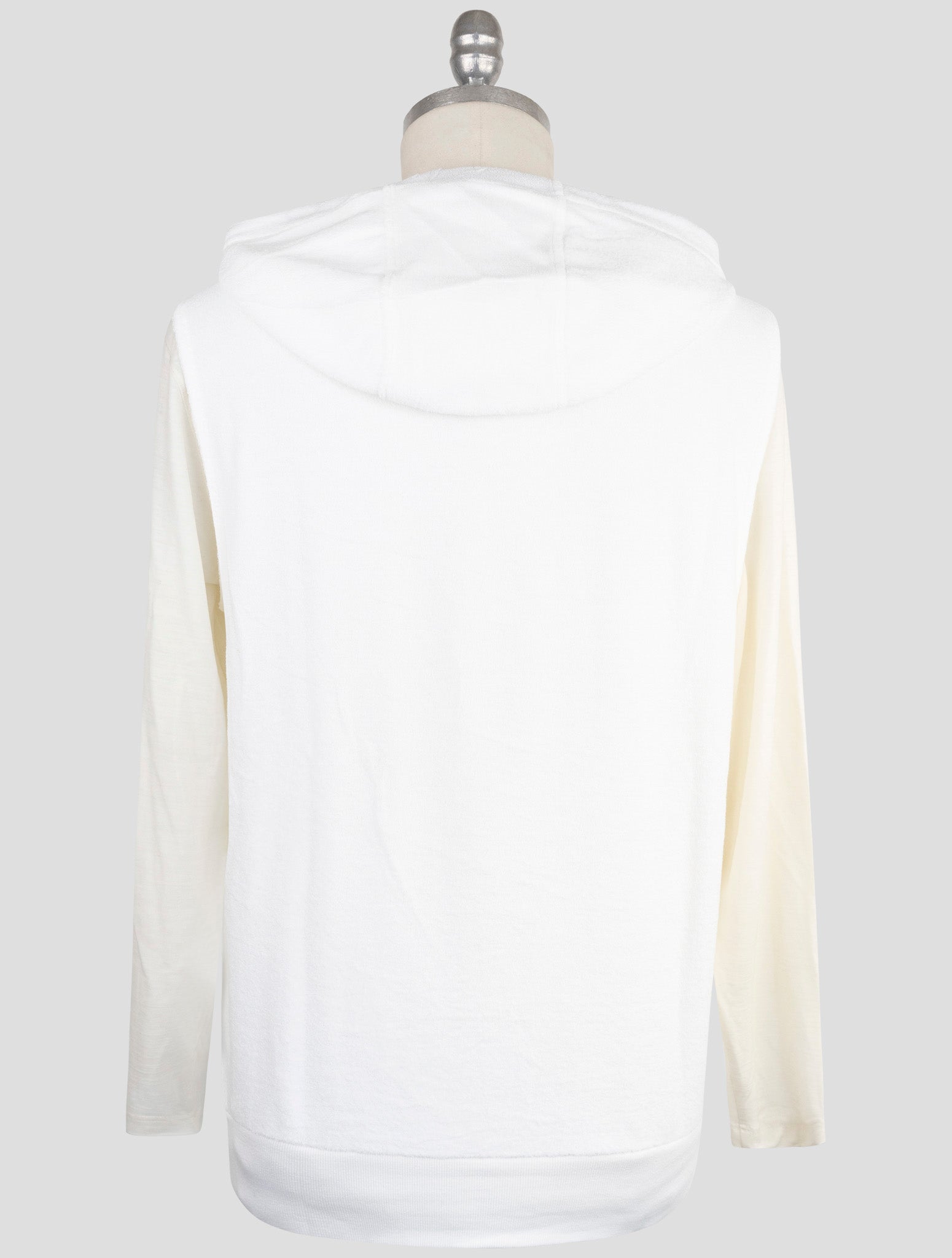 Kiton Knt White Cotton Gilet Hoodie