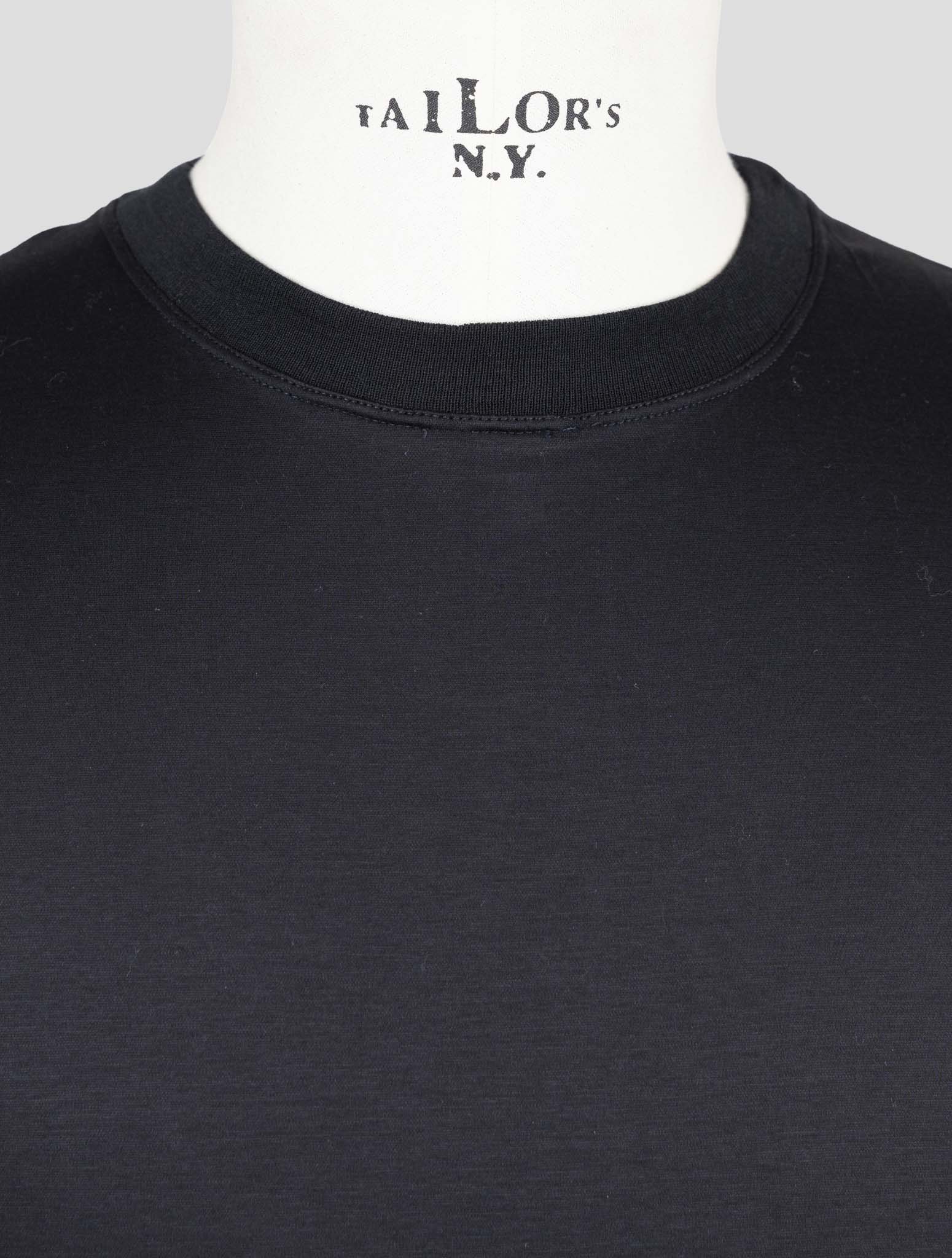 Kiton Black Cotton T-Shirt