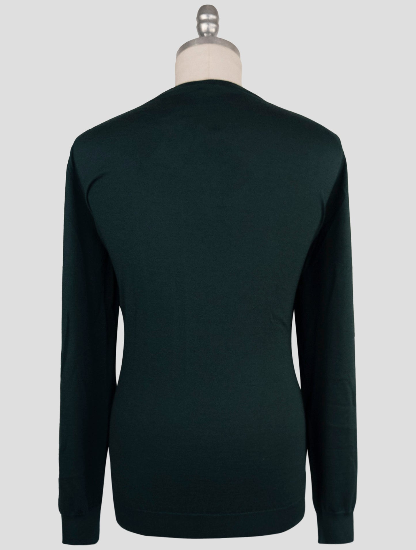 Kiton Green Cashmere Silk Sweater V-Neck