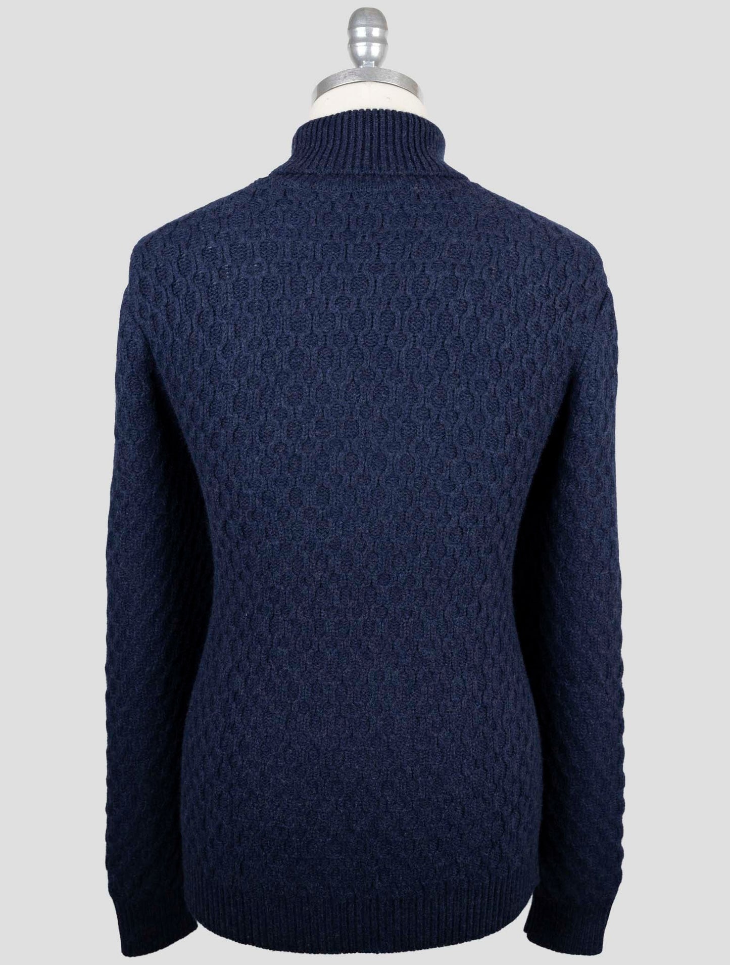 Kiton Blue Cashmere Sweater Turtleneck