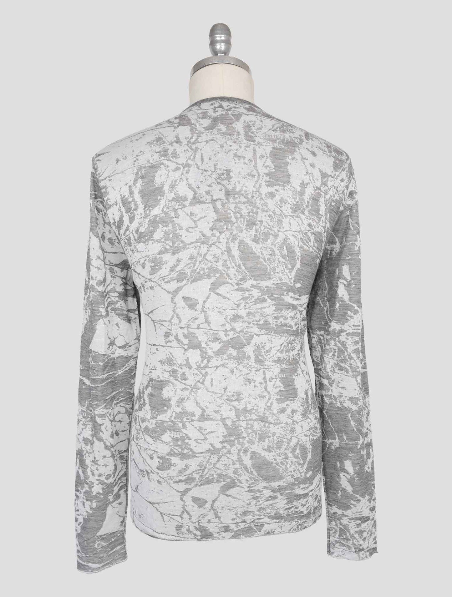 Kiton Knt Gray Cashmere Cotton Sweater Crewneck