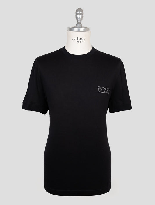 Kiton Knt Black Cotton T-Shirt