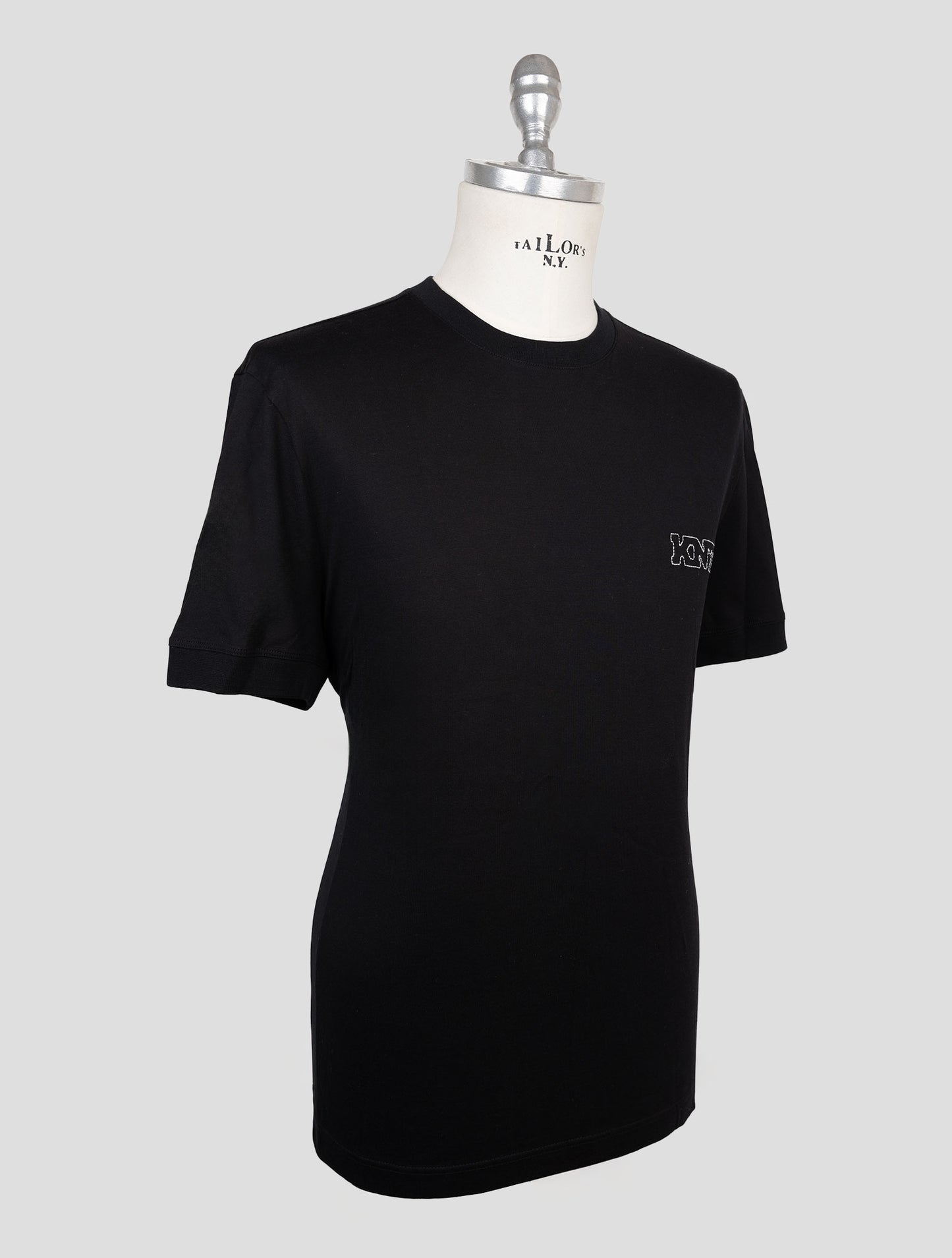 Kiton Knt Black Cotton T-Shirt