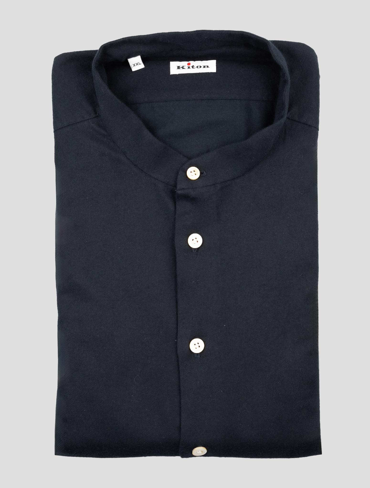 Kiton Black Cotton Shirt