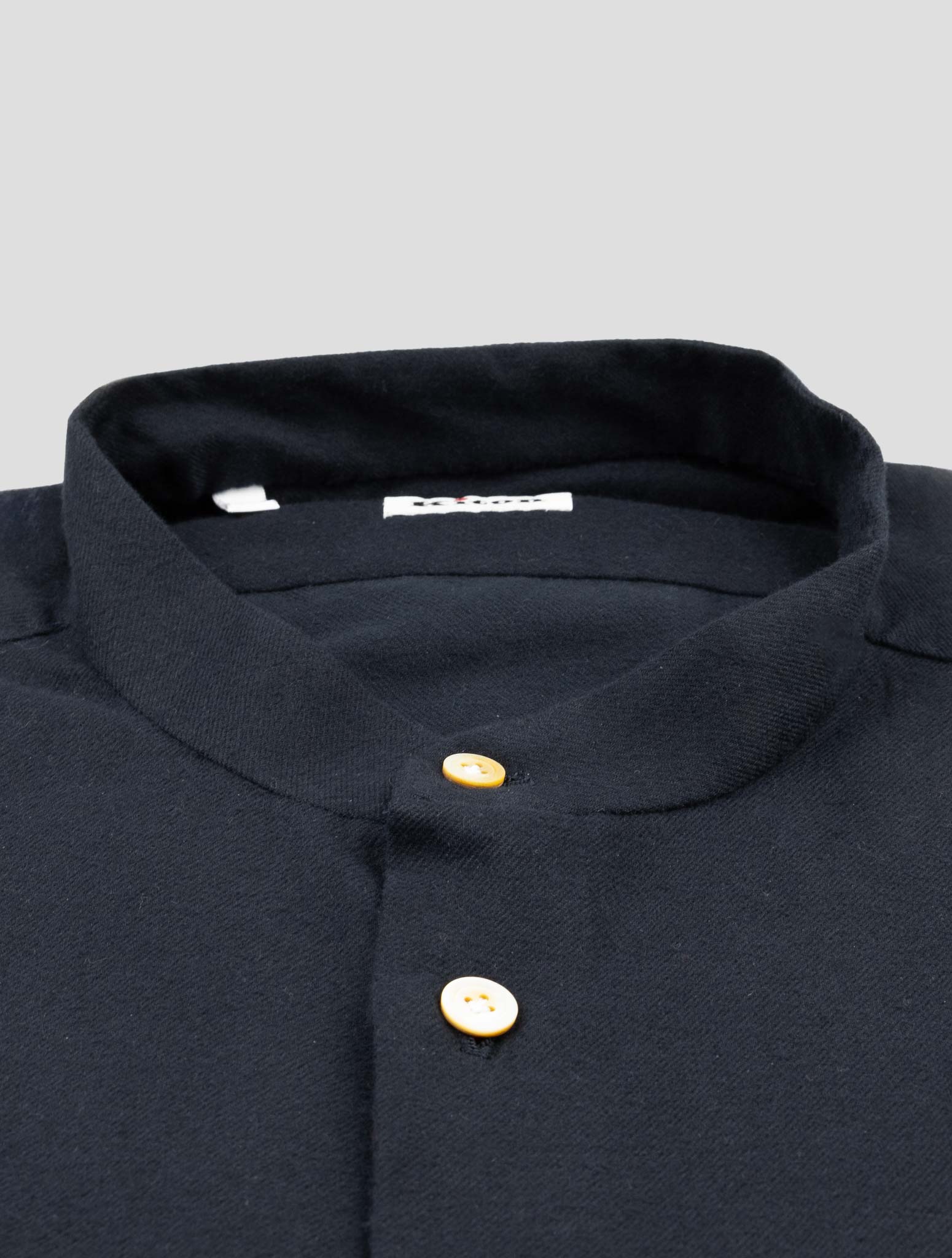 Kiton Black Cotton Shirt