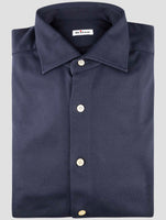 Kiton Blue Cotton Shirt